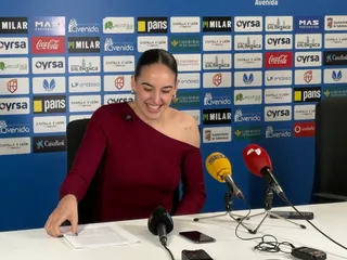 Iyana Martín, en su despedida como jugadora de Perfumerías Avenida | FOTO SALAMANCA24HORAS.COM