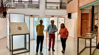 Un momento de la apertura de la exposición «El lenguaje y la dieta» en Peñaranda