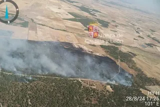 Incendio forestal en Cabizuela. Foto JCYL