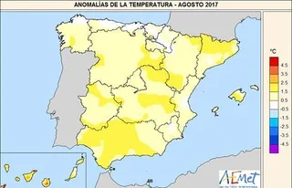 Agosto fue un grado más caluroso de lo habitual y extremadamente seco en algunas zonas