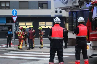 Bomberos en el Barrio del Oeste