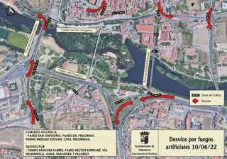 Cortes de trafico fuegos artificiales