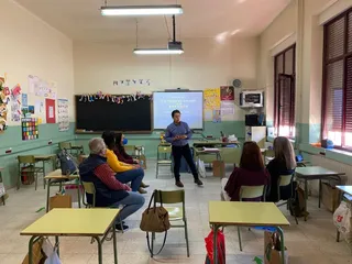 Un momento del taller sobre cómo reforzar la motivación escolar que se imparte en el CEIP Miguel de Unamuno