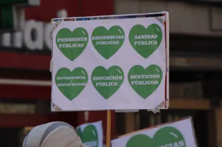 Manifestación de los pensionistas por las calles de Salamanca