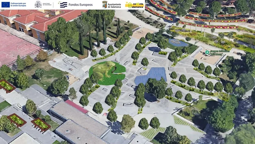 Plano del proyecto de remodelación del parque de Würzburg