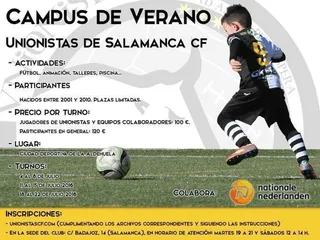 Última semana para apuntarse al Campus de Verano de Unionistas