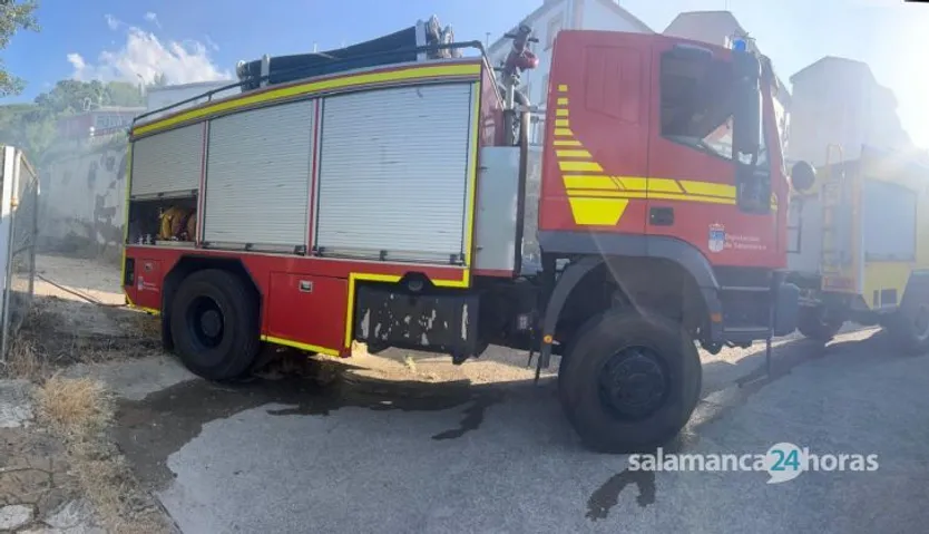 Incendio forestal en la Isla de la Aliseda en Béjar