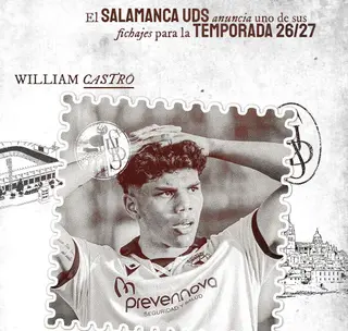 William Castro, nuevo refuerzo ofensivo del Salamanca CF UDS. Salamanca CF UDS