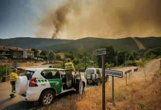 Incendio forestal declarado en Las Hurdes y la Sierra de Gata (Cáceres), muy cerca de la provincia de Salamanca. Vicente / ICAL