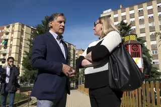 El candidato a la Alcaldía de Salamanca por el Partido Popular, Carlos García Carbayo, y la vicesecretaria general del PPCyL, Isabel Blanco. ICAL