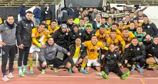 Unionistas festeja la victoria en La Línea de la Concepción FOTO UNIONISTAS CF