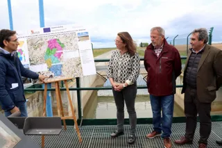 La consejera de Agricultura, Ganadería y Desarrollo Rural, María González Corral visita la zona de La Armuña. Foto Comunicación JCyL