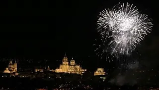 Fuegos artificiales para inaugurar las Ferias de Salamanca