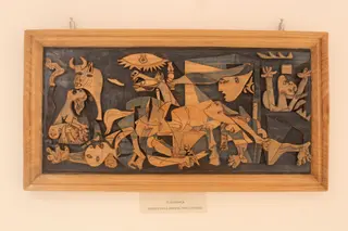 Exposición de tallas de madera.
