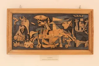 Exposición de tallas de madera.