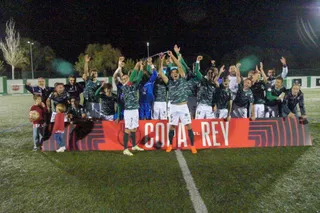 El Guijuelo celebra su clasificación para la Copa del Rey / FOTO SALAMANCA24HORAS.COM