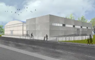 Vista nave incluida en el proyecto de ampliación y reforma del recinto ferial de Guijuelo