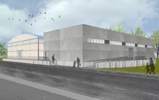 Vista nave incluida en el proyecto de ampliación y reforma del recinto ferial de Guijuelo