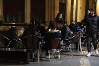 Una terraza en la capital salmantina