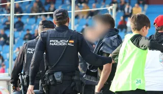La Policía Nacional expulsa a un seguidor de Unionistas en el Reina Sofía | FOTO SALAMANCA24HORAS.COM
