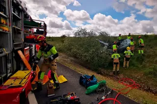 Fallece una mujer en una salida de vía de un turismo en Cebrones del Río (León)