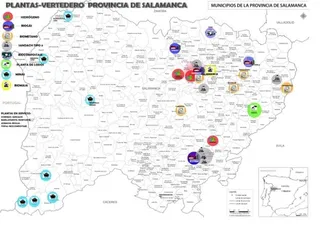 Plantas vertedero en la provincia de Salamanca