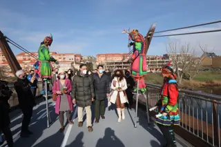 Inauguración de la nueva pasarela peatonal y ciclista sobre el río Tormes. Foto SALAMANCA24HORAS (15)