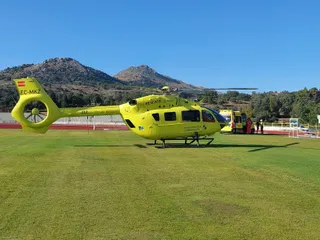 Ambulancia en Candelario, rescate a un escalador. Foto 112