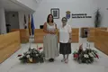 La concejala de Bienestar Social, Mari Cruz Gacho, y la directora del centro, Duvita Pahino