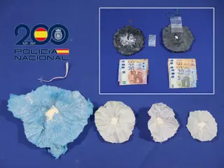 Material incautado por la Policía Nacional en Salamanca