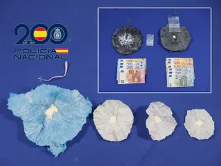 Material incautado por la Policía Nacional en Salamanca