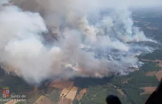 imagen del incendio de Alcañices junta cyl