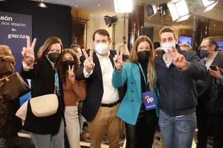 Alfonso Fernández Mañueco en la noche electoral