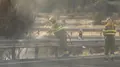 Un incendio en la mediana de la A-66 moviliza a los bomberos - Asier Galache