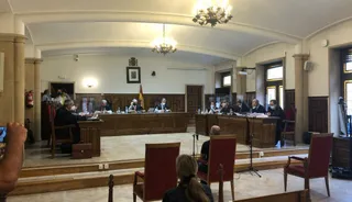 Imagen del acusado en la vista oral que tuvo lugar el 18 de octubre de 2021