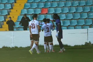 Leo Mendes celebrando un gol con el Salamanca CF UDS | Mateo G.J.