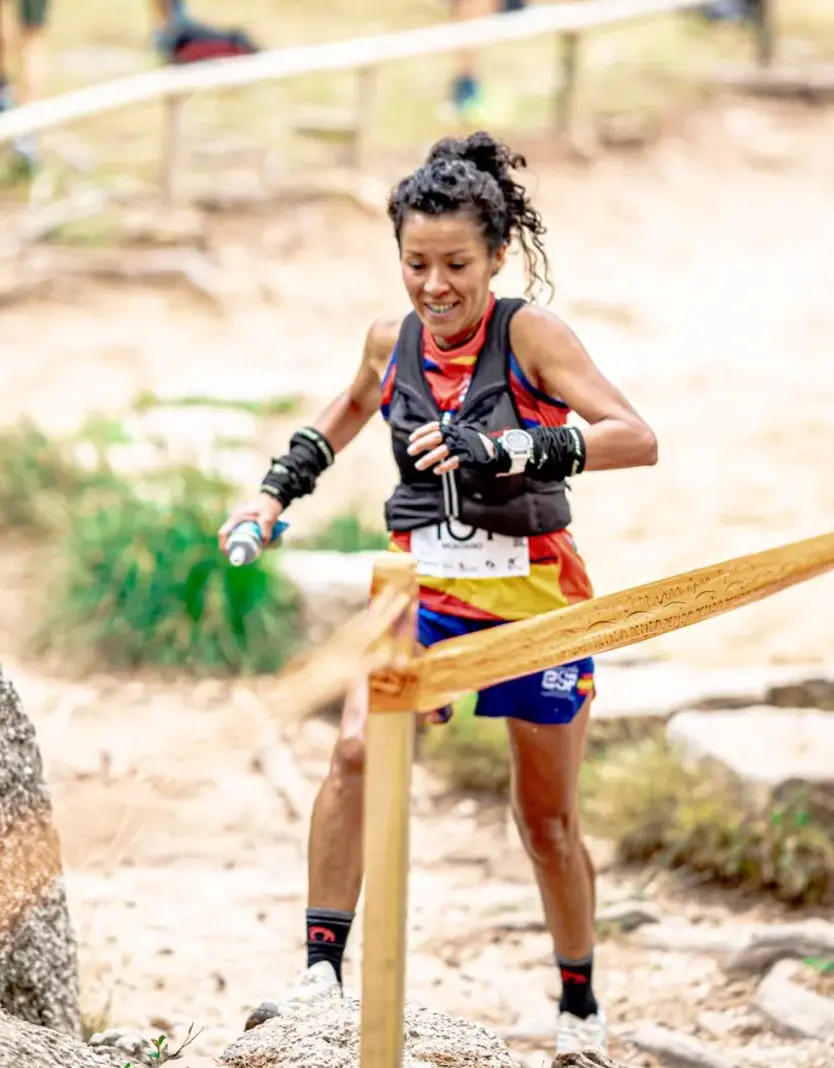 Juana Montaño en la carrera Skyrunning World Championship