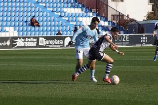 Losada, en el duelo de la campaña pasada ante el Celta B en el Reina Sofía | FOTO SALAMANCA24HORAS.COM