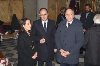 El alcalde de Salamanca, Carlos García Carbayo, asiste al acto de hermanamiento entre la Ilustre Cofradía de la Santa Vera Cruz y la Hermandad del Santísimo Cristo de la Expiración-Cofradía del Silencio de Ciudad Rodrigo.