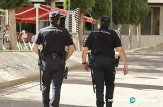 Policía nacional en la plaza barcelona