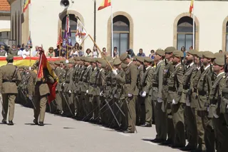 Parada militar con jura de bandera civil.