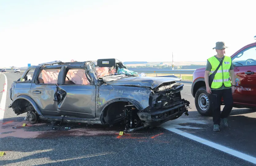 Accidente en la A-67, en Herrera de Pisuerga (Palencia). Brágimo | ICAL