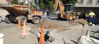 Obreros trabajando en Vista Hermosa