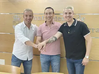 Recepción en el Ayuntamiento de Carbajosa a los campeones del mundo de billar