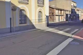 Uno de los espejos cóncavos instalados en las calles de Peñaranda