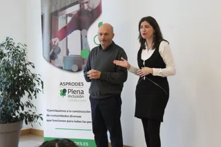 Miryam Rodríguez, asiste a la apertura del curso de formación en alternancia en hostelería, en colaboración con Asprodes