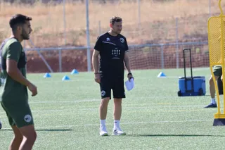 Primer entrenamiento de Mario Simón como entrenador de Unionistas