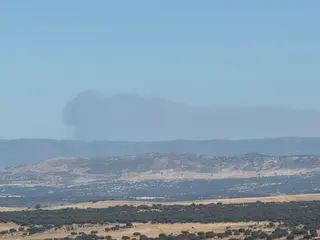Así se ve el incendio de Ávila desde Salamanca