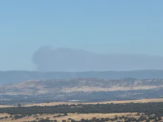 Así se ve el incendio de Ávila desde Salamanca