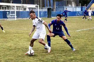 Juancho, en el choque ante el Móstoles URJC / FOTO SALAMANCA CF UDS